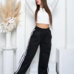 Pantalon palazo conbinado friza peinado