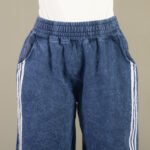 Pantalon palazo procesado con linia en color azul - Imagen 18