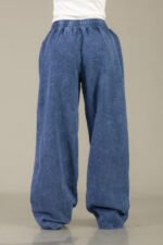 Pantalon palazo procesado con linia en color azul - Imagen 20