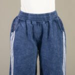 Pantalon palazo procesado con linia en color azul - Imagen 21