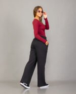 Pantalon palazo de friza peinado - Imagen 7