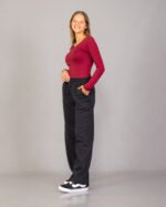 Pantalon palazo de friza peinado - Imagen 6