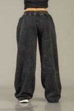 Pantalon palazo prosesado lizo color negro - Imagen 9