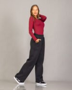 Pantalon palazo de friza peinado - Imagen 3